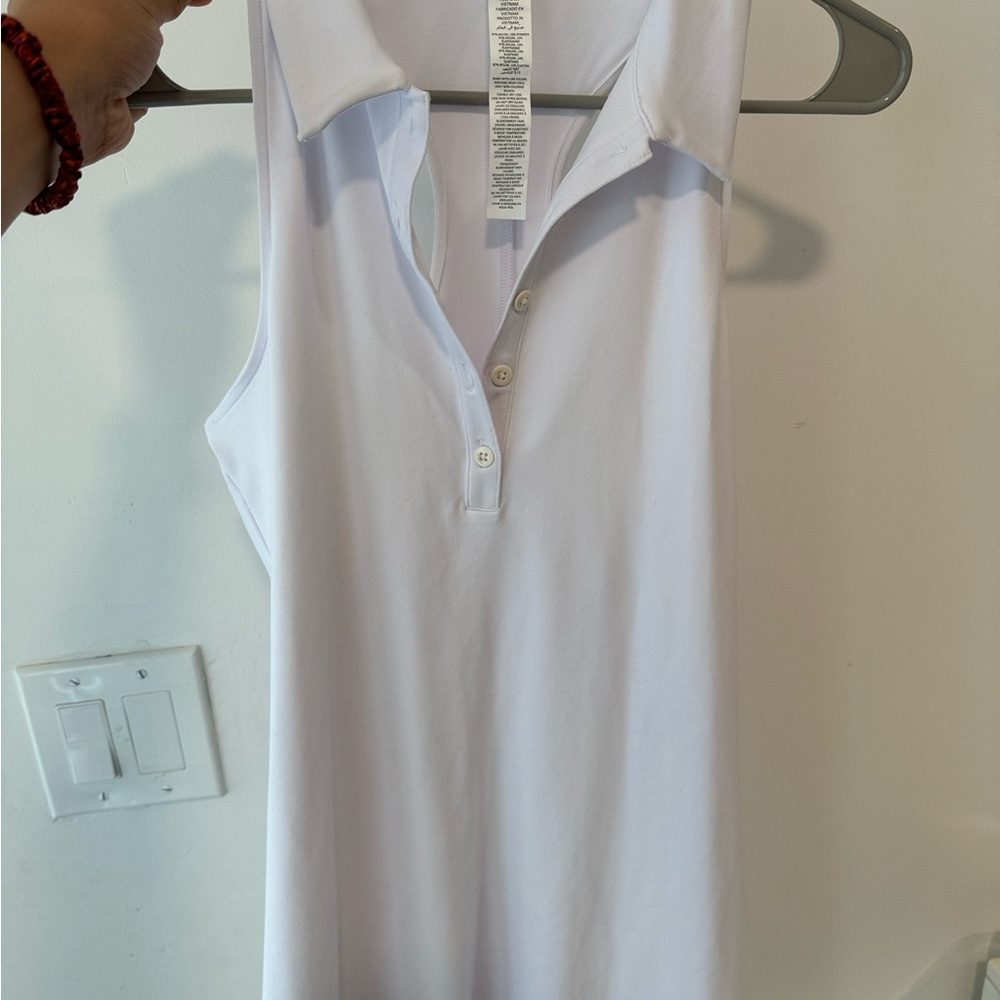 ALO Yoga White Sleeveless Dress